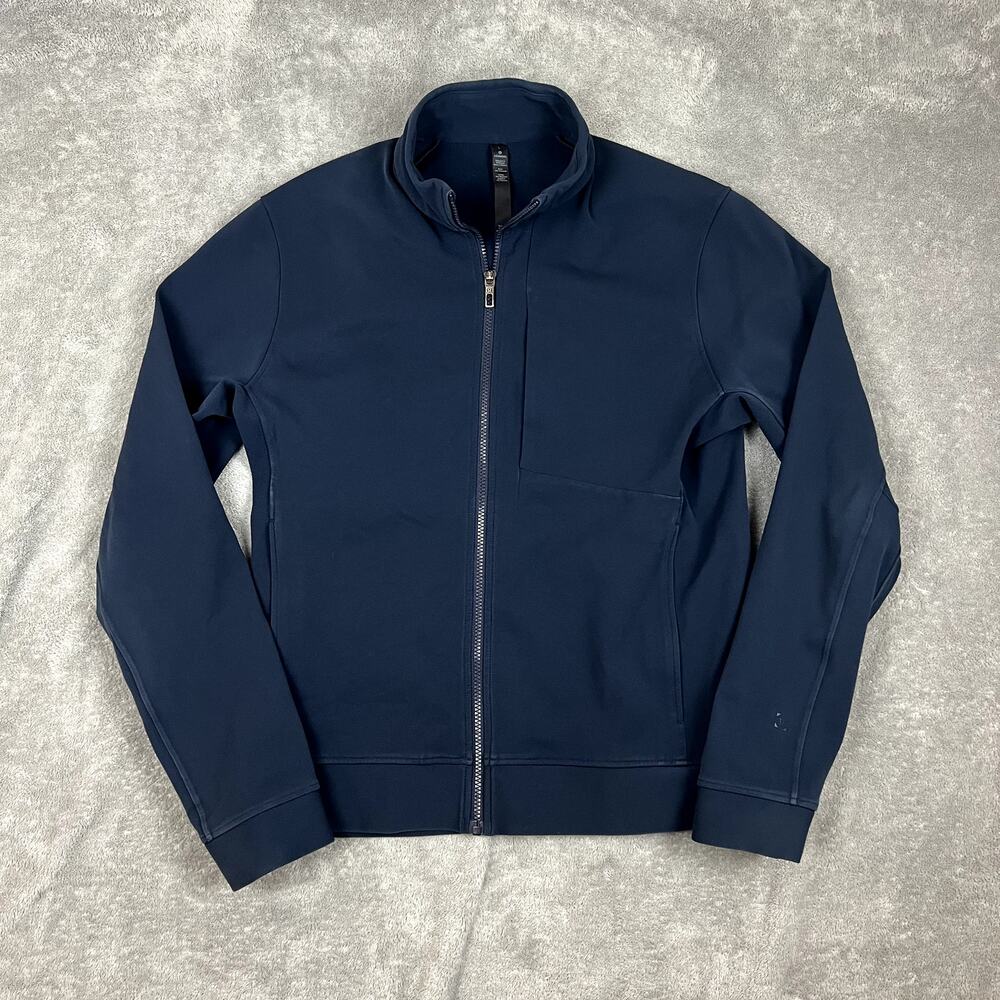 Lululemon Sojourn Jacket Mens L Navy Blue‎ Performance Warpstreme Golf